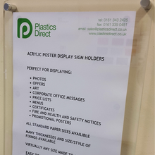 Load image into Gallery viewer, Poster Display Panel Set - Acrylic